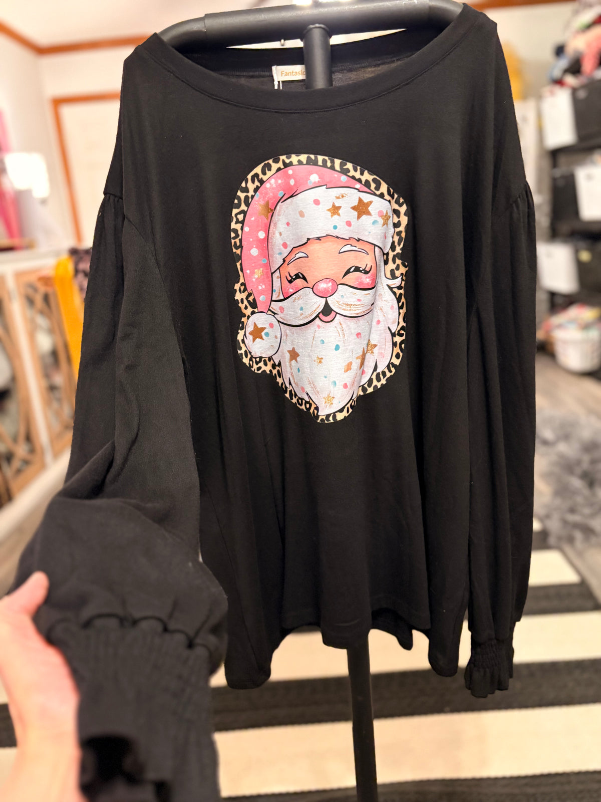 Santa Cutie Black Sweater 3X