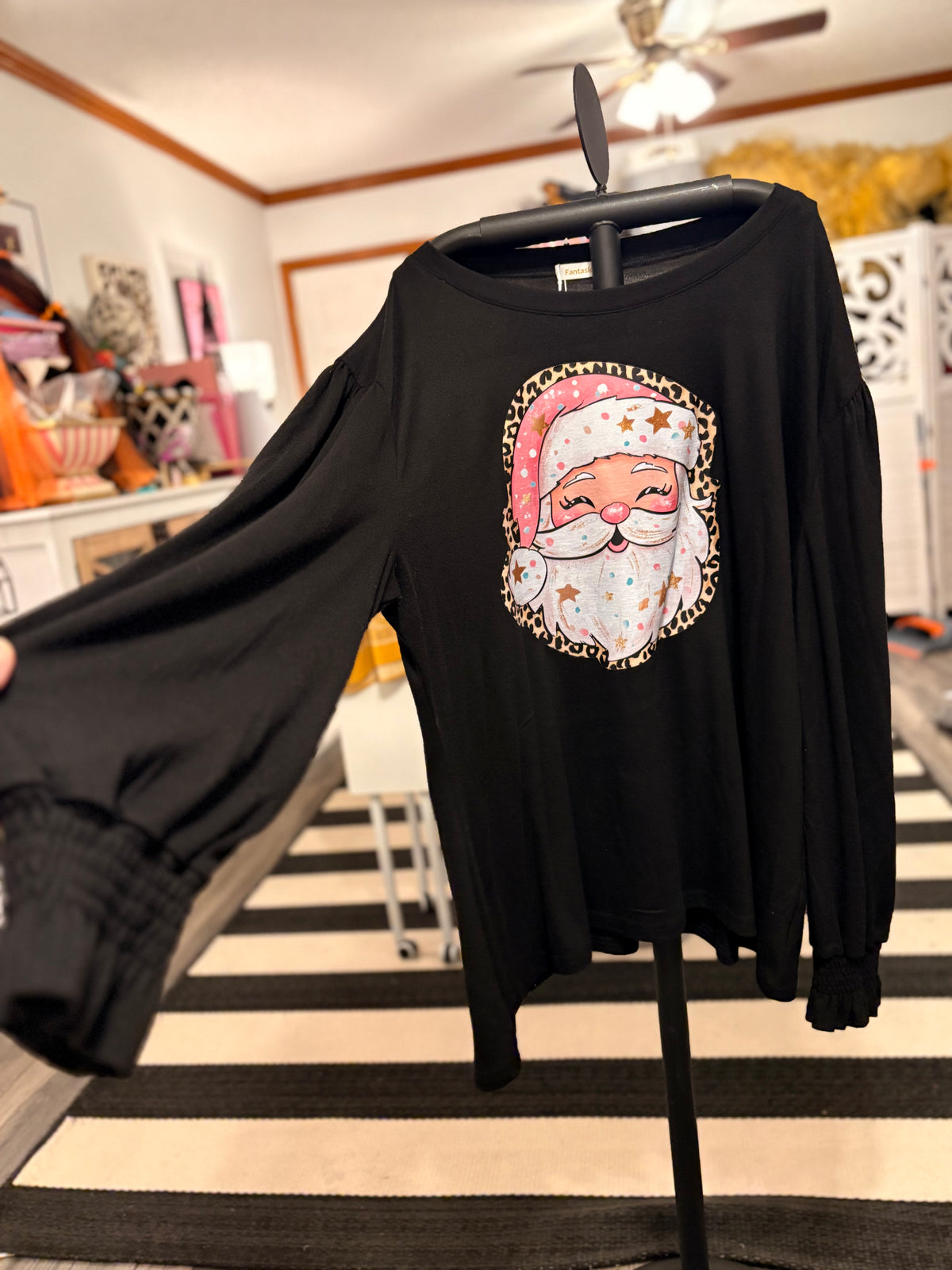 Santa Cutie Black Sweater 3X