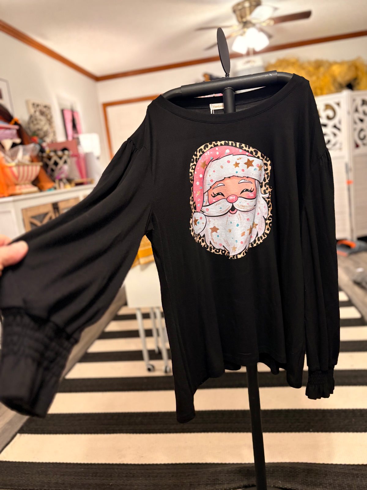 Santa Cutie Black Sweater 3X