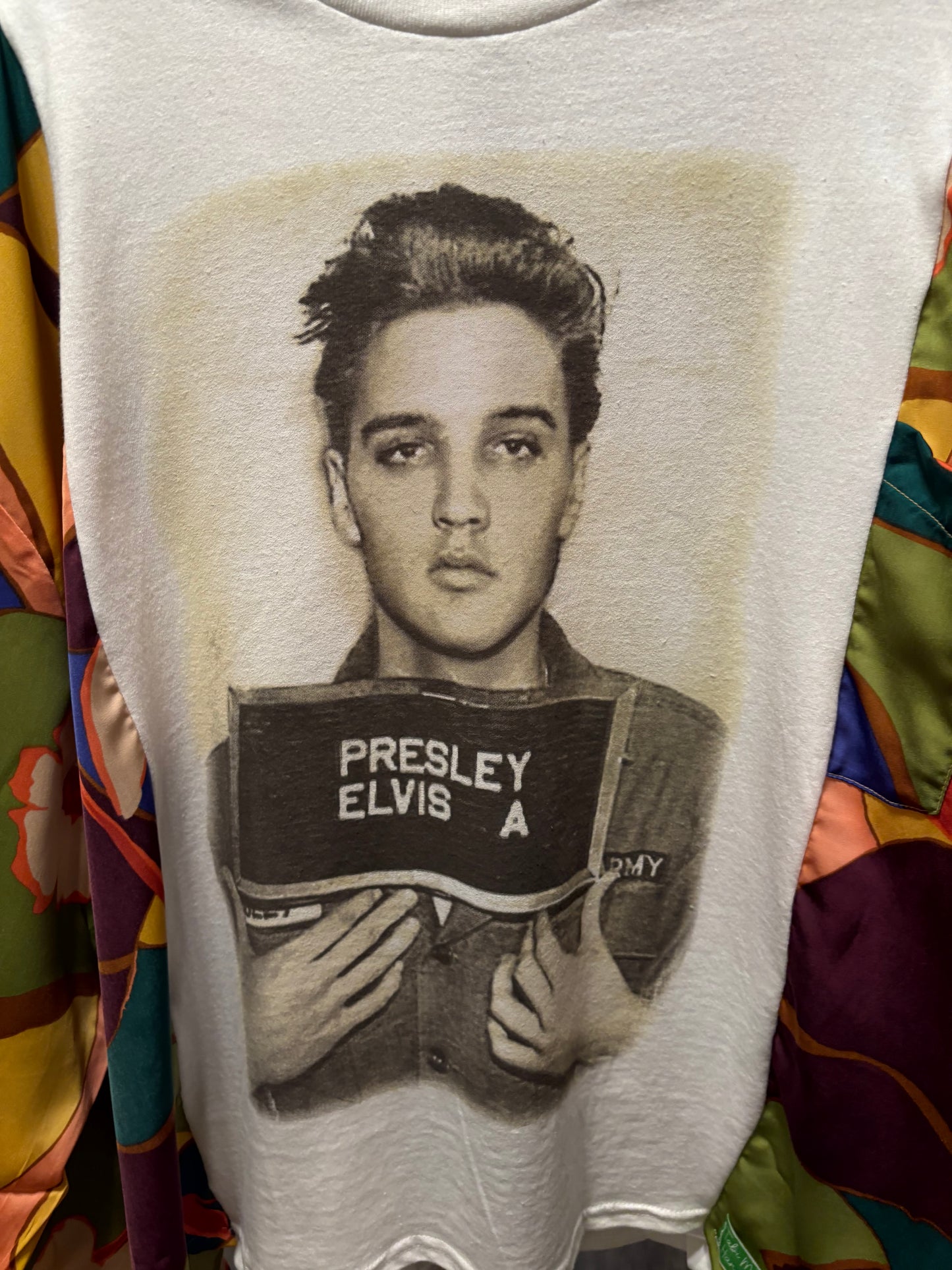 Presley, Elvis Upcycled Drop-Sleeve Tee One Size Fits a Small to XXL