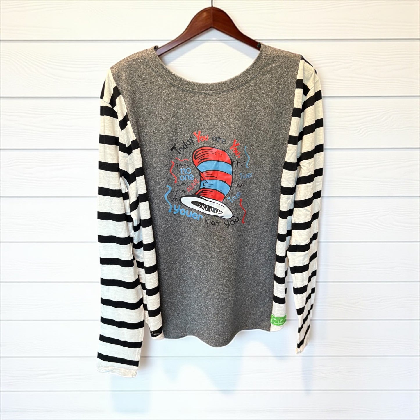 Dr. Seuss Upcycled Long-Sleeve Knit Tee Small to Large