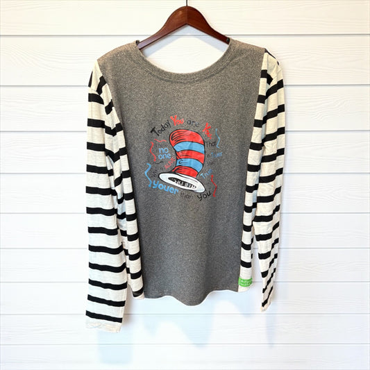Dr. Seuss Upcycled Long-Sleeve Knit Tee Small to Large