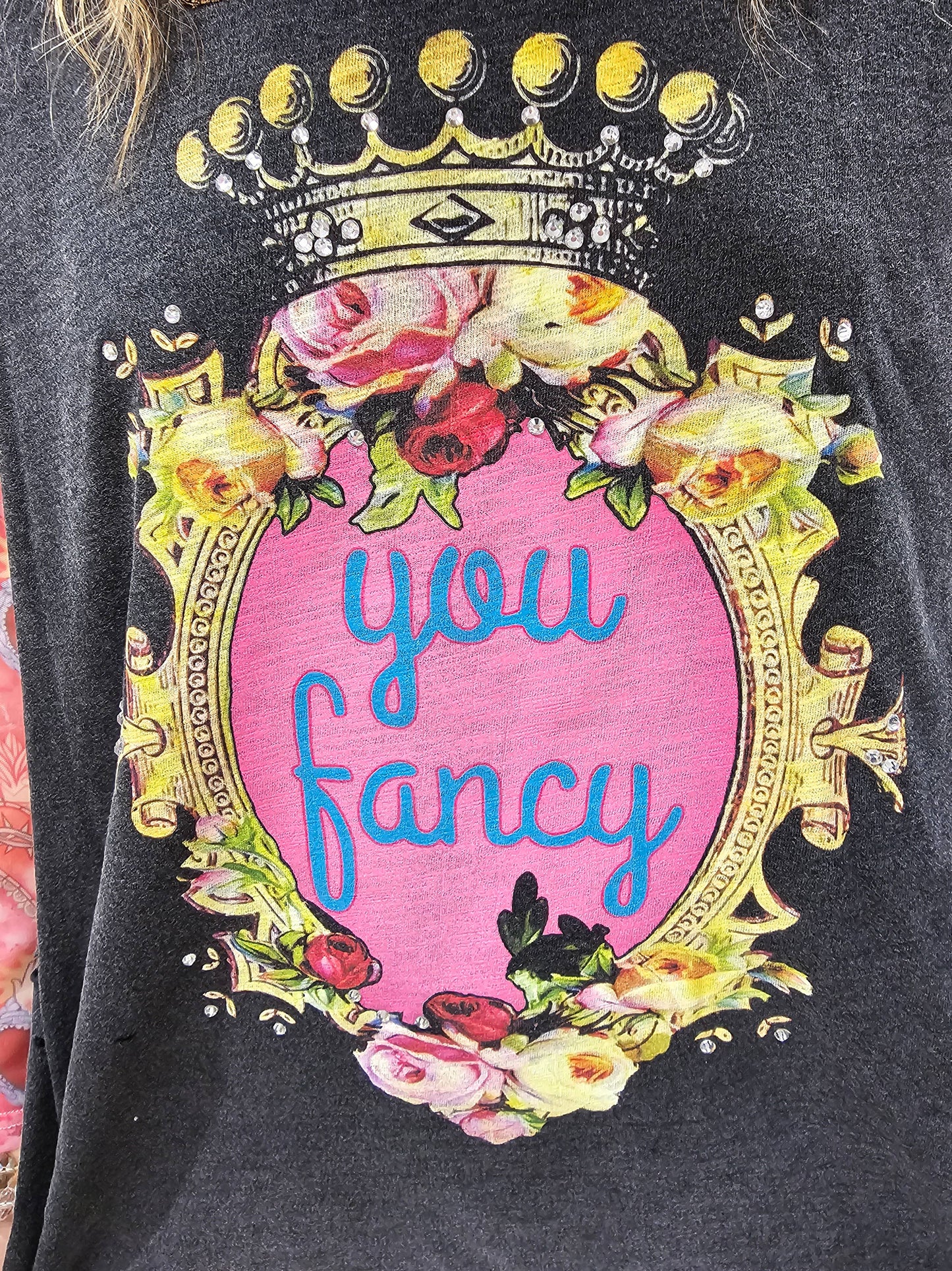 YOU FANCY tattered Tee: Lxl
