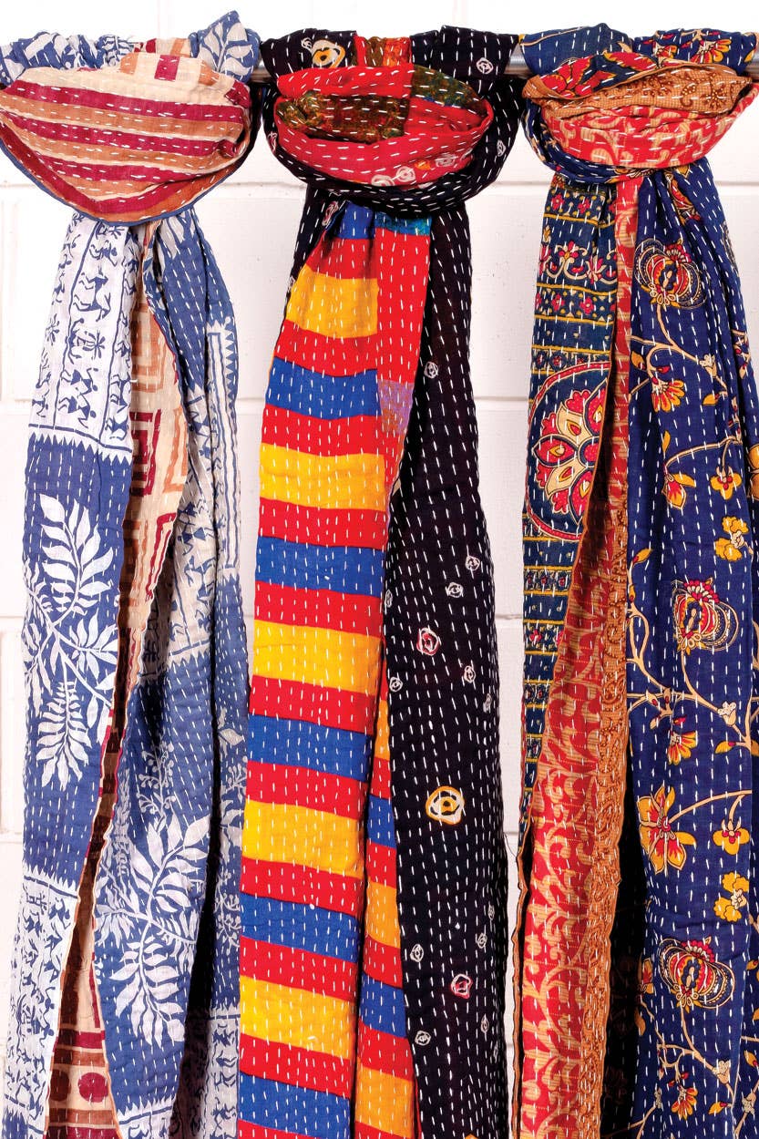 Janice Cotton Kantha Scarf