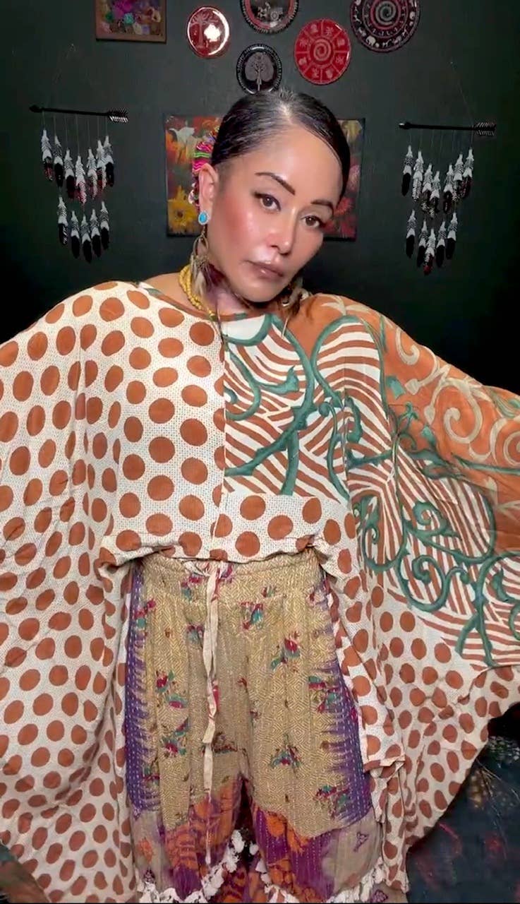 Sundara Split Silk Top 1000-08