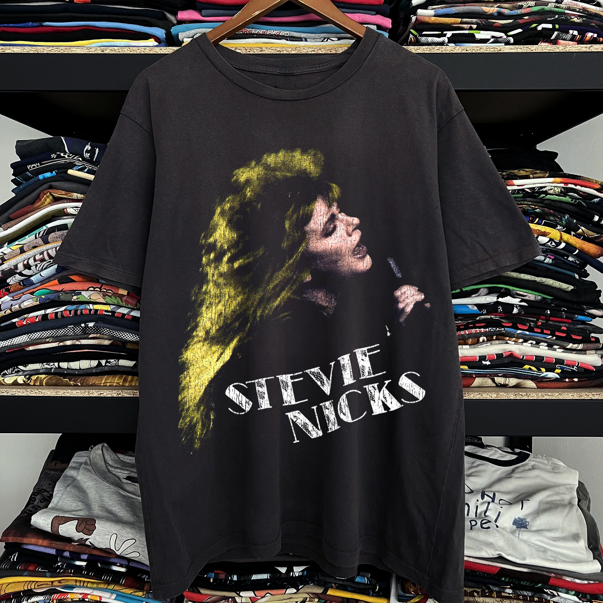Rare Stevie Nicks Tour Washed Black Tee: Black / L