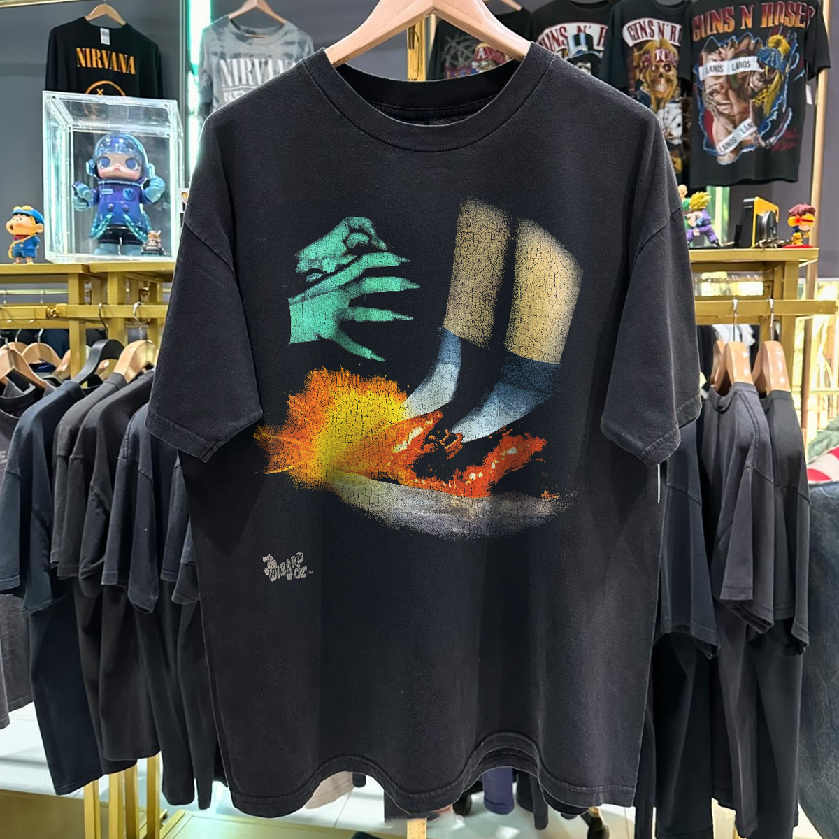 90's I'll Get You My Pretty Vintage Washed Black T-Shirt: L