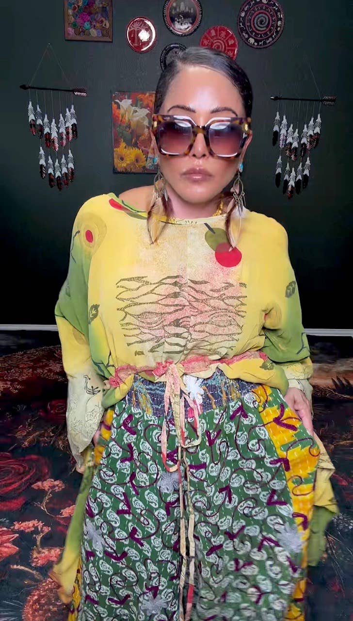Laila Suzani Kantha Flared Pants 1000-04