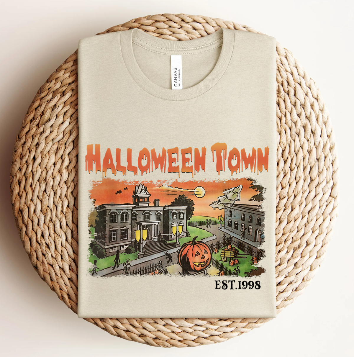 Halloweentown Tshirt or Crewneck: L / Grey Gildan Tshirt