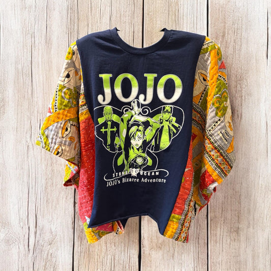 Jo Jo  Upcycled Vintage Kantha Upcycled Tee Fits Small to XXL