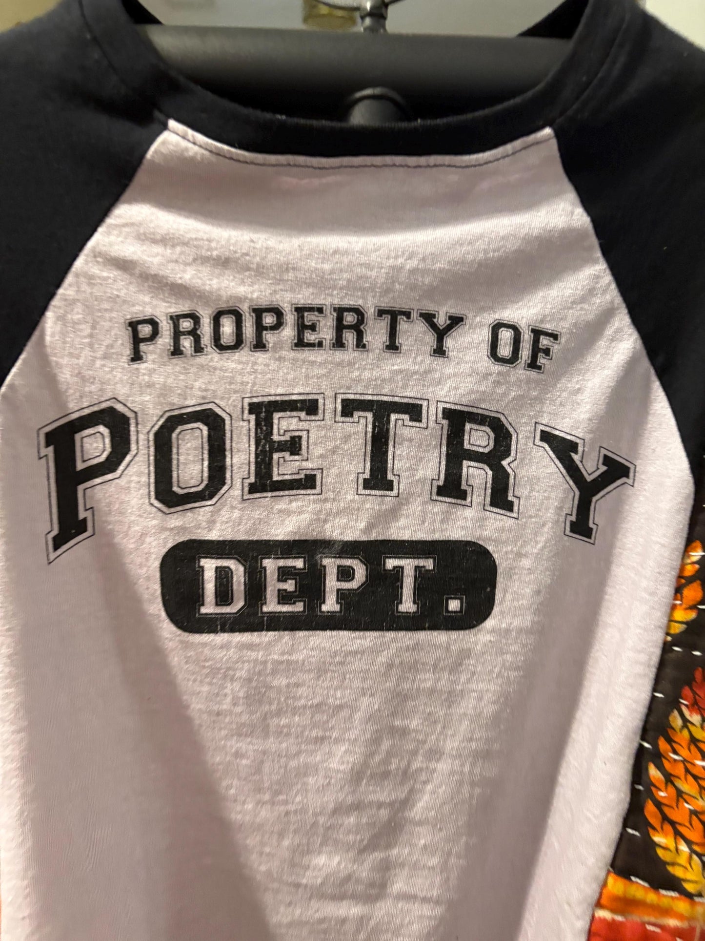 Poetry Department Upcycled Vintage Kantha Upcycled Tee Fits Small to XL CROPPED