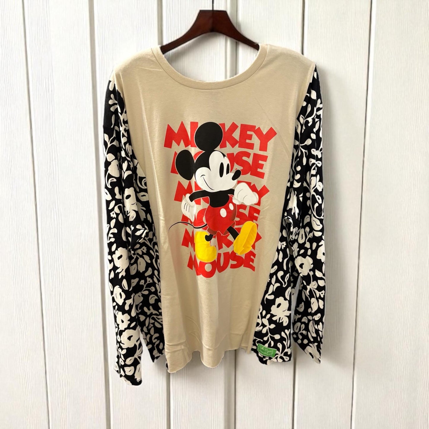Mickey Mouse Upcycled Drop Shoulder Tee Fits an XL to 3X