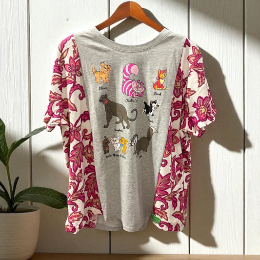 The Cats Upcycled Drop Shoulder Tee Fits a Size 2-16